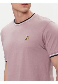 Brave Soul T-Shirt MTS-149FEDERERF Różowy Straight Fit. Kolor: różowy. Materiał: bawełna