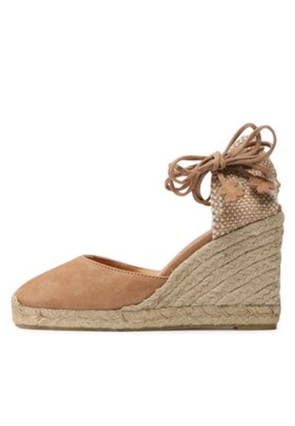 Castañer Espadryle Carina/8/007 021740-2008 Beżowy. Kolor: beżowy. Materiał: skóra