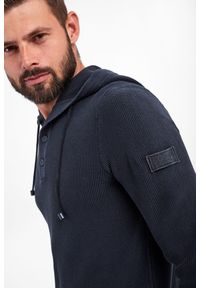 JOOP! Jeans - Sweter JOOP! JEANS. Typ kołnierza: kaptur. Materiał: bawełna, prążkowany. Wzór: ze splotem #3