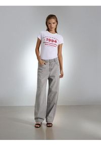 Sinsay - Jeansy balloon high waist - szary. Stan: podwyższony. Kolor: szary #1