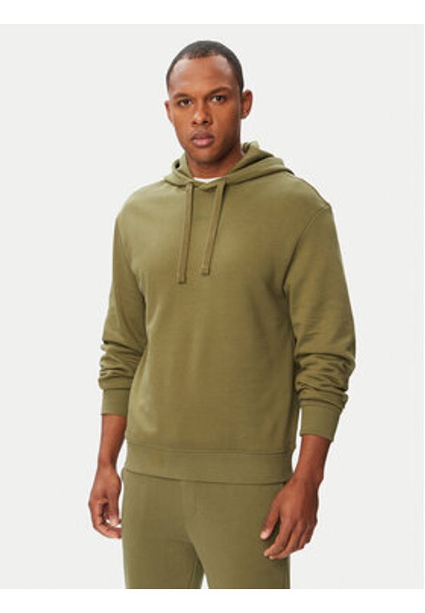 Hugo - HUGO Dres Dapo Dayote 50492581 Zielony ciemny Relaxed Fit. Kolor: zielony. Materiał: bawełna