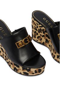 Guess Klapki FLJE3V ELE04 Czarny. Kolor: czarny. Materiał: skóra #5