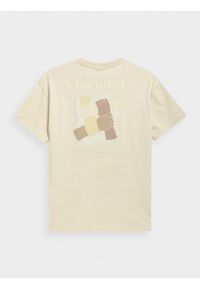 outhorn - T-shirt z nadrukiem męski. Okazja: na co dzień. Materiał: bawełna, jersey. Wzór: nadruk. Styl: casual