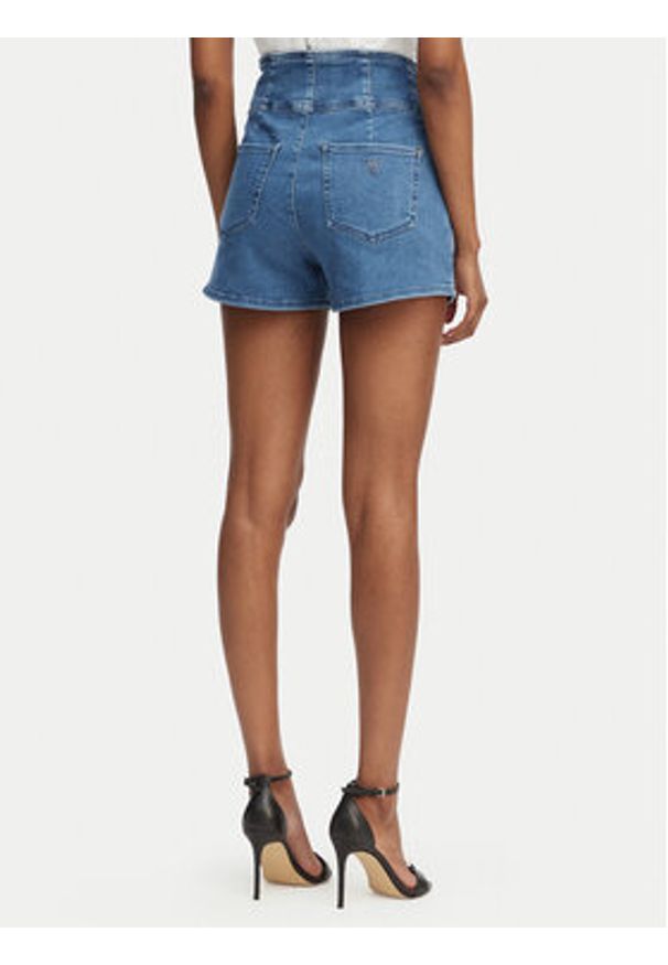 Guess Szorty jeansowe W6GD56 D0849 Niebieski Regular Fit. Kolor: niebieski. Materiał: bawełna