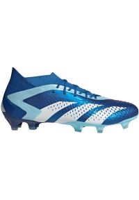 Adidas - Buty piłkarskie adidas Predator Accuracy.1 Fg M GZ0038 niebieskie. Zapięcie: sznurówki. Kolor: niebieski. Materiał: syntetyk, materiał, guma. Szerokość cholewki: normalna. Sport: piłka nożna