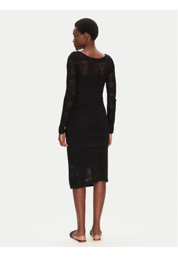Morgan Sukienka dzianinowa 251-RMPIMA M Czarny Slim Fit. Kolor: czarny. Materiał: wiskoza