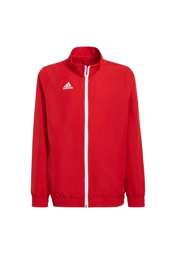 Adidas - Dziecięca bluza dresowa adidas Entrada 22. Kolor: czerwony. Materiał: dresówka