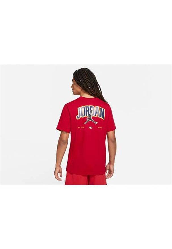 Koszulka sportowa męska Nike Air Jordan Jumpman Graphic. Kolor: czerwony. Długość rękawa: krótki rękaw. Długość: krótkie