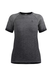 Koszulka tech. damska Odlo T-shirt crew neck s/s ESSENTIAL SEAMLESS. Kolor: szary. Sport: bieganie