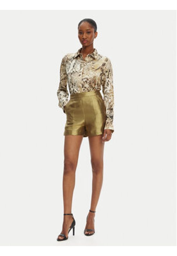 Marciano Guess Szorty materiałowe 5GGD24 7312A Złoty Regular Fit. Kolor: złoty. Materiał: wiskoza