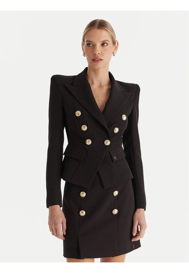 Babylon Marynarka S00779 Czarny Regular Fit. Kolor: czarny. Materiał: syntetyk