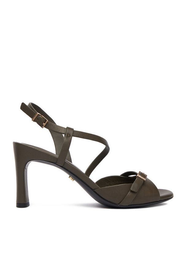 Gino Rossi - GINO ROSSI Sandały EO-GL15-986-1 Zielony. Kolor: zielony. Materiał: skóra