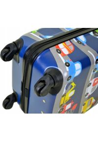 Marko Zestaw Podróżny Pojazdy niebieski. Kolor: niebieski. Materiał: materiał. Wzór: kolorowy, paski. Styl: wakacyjny #4