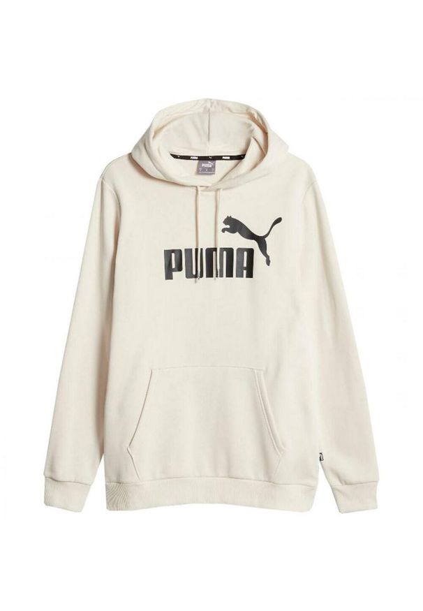 Puma - Męska Bluza Z Kapturem Essential Big Logo Evening Full Zip. Typ kołnierza: kaptur. Kolor: beżowy