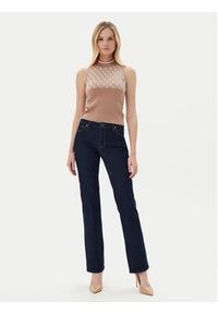 Guess Sweter W3YR26 Z37K0 Brązowy Regular Fit. Kolor: brązowy. Materiał: syntetyk