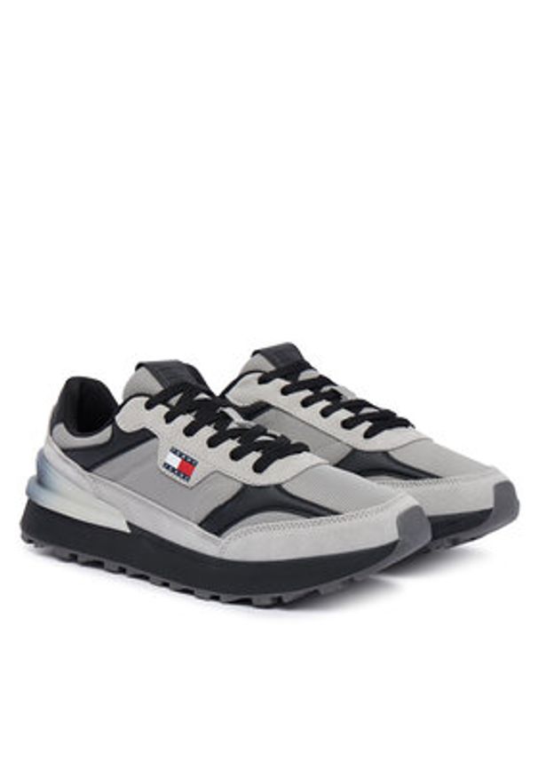 TOMMY HILFIGER - Tommy Hilfiger Sneakersy Tjm Technical Runner EM0EM01738 Szary. Kolor: szary. Materiał: materiał