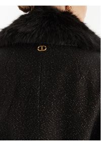 TwinSet - TWINSET Płaszcz zimowy 252TT2040 Czarny Regular Fit. Kolor: czarny. Sezon: zima #6