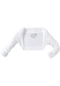 bonprix - Bolerko z dżerseju, z miękkiej wiskozy. Kolor: biały. Materiał: jersey, wiskoza #1
