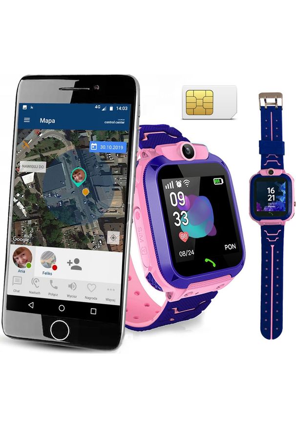 CALMEAN - Smartwatch Calmean Child Watch Easy Różowy. Rodzaj zegarka: smartwatch. Kolor: różowy