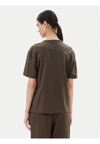 EA7 Emporio Armani T-Shirt 7W000098 AF12503 U6139 Brązowy Loose Fit. Kolor: brązowy. Materiał: bawełna #5