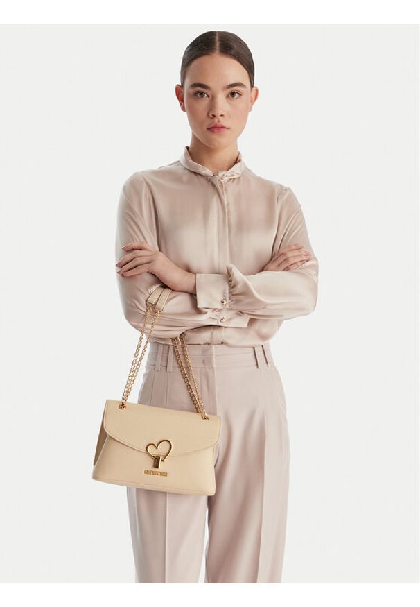 Love Moschino - LOVE MOSCHINO Torebka JC4138PP1OLQ0110 Écru. Kolor: kremowy. Materiał: skórzane