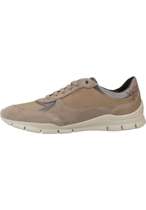 Tenisówki Geox Model D Sukie Kolor Brązowy. Kolor: brązowy, wielokolorowy, beżowy. Materiał: tkanina