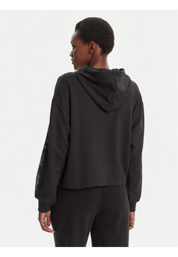 Adidas - adidas Bluza Animal Print 3-Stripes JM1862 Czarny Loose Fit. Kolor: czarny. Materiał: bawełna. Wzór: nadruk