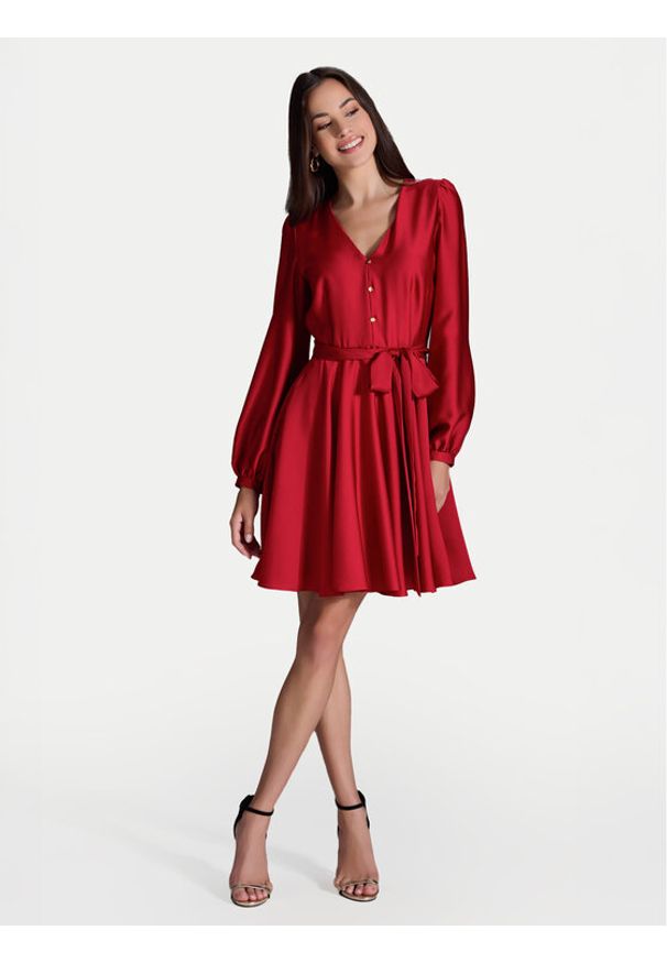 Swing Sukienka koktajlowa 5AI13900 Czerwony Regular Fit. Kolor: czerwony. Materiał: syntetyk. Styl: wizytowy