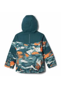 columbia - Kurtka Turystyczna Zimowa Dziecięca Columbia Mighty Mogul II Jacket. Kolor: zielony. Materiał: puch. Sezon: zima. Styl: sportowy