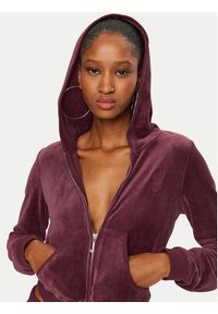 Juicy Couture Bluza Robyn JCSEBJ007 Bordowy Slim Fit. Kolor: czerwony. Materiał: syntetyk #3