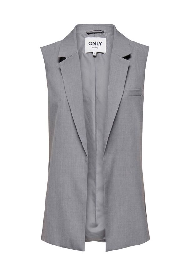 only - ONLY Kamizelka Marine 15338353 Szary Straight Fit. Kolor: szary. Materiał: syntetyk. Styl: marine