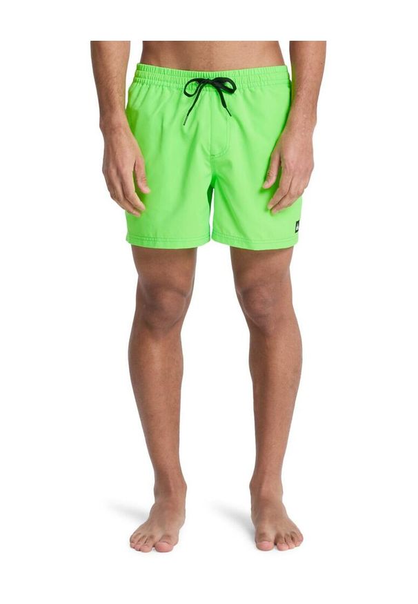 Quiksilver - Szorty kąpielowe dla Mężczyzn EVERYDAY SOLID VOLLEY 15". Kolor: zielony. Materiał: poliester, materiał, tkanina. Styl: sportowy