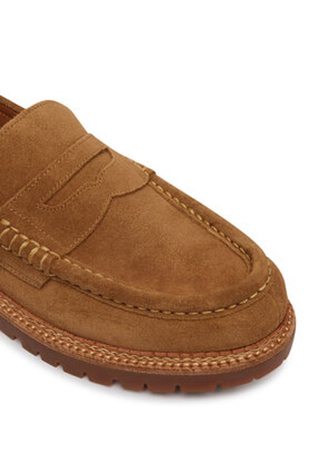 Polo Ralph Lauren Półbuty Jett Penny Cs Bck 803961421002 Brązowy. Kolor: brązowy. Materiał: skóra, zamsz