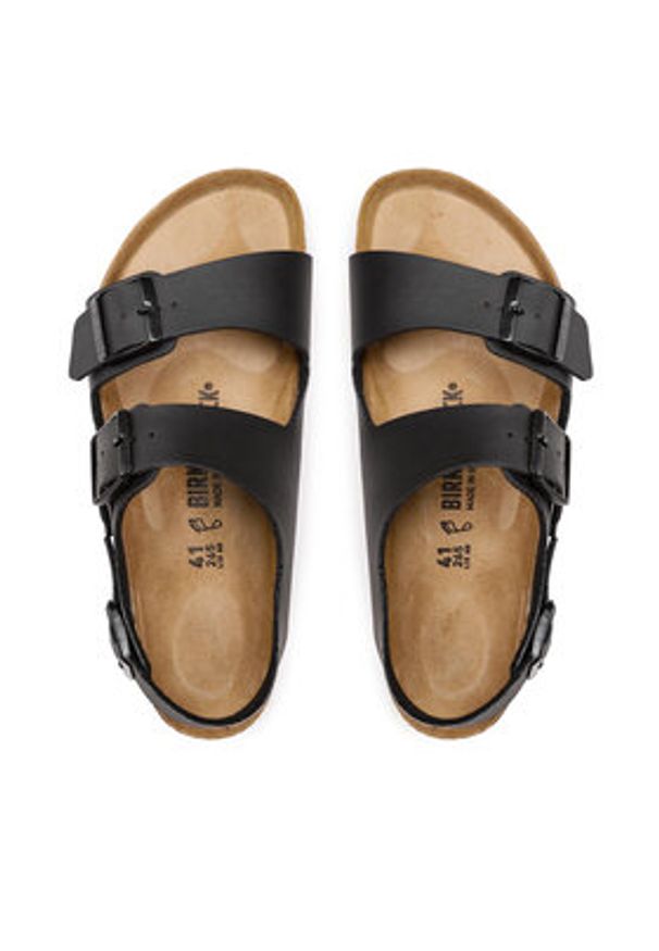 Birkenstock Sandały Milano 034791 Czarny. Kolor: czarny. Materiał: skóra