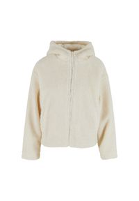 Krótkie polarowe bluzy z kapturem dla kobiet Urban Classics Sherpa. Typ kołnierza: kaptur. Kolor: biały. Materiał: polar. Długość: krótkie #1