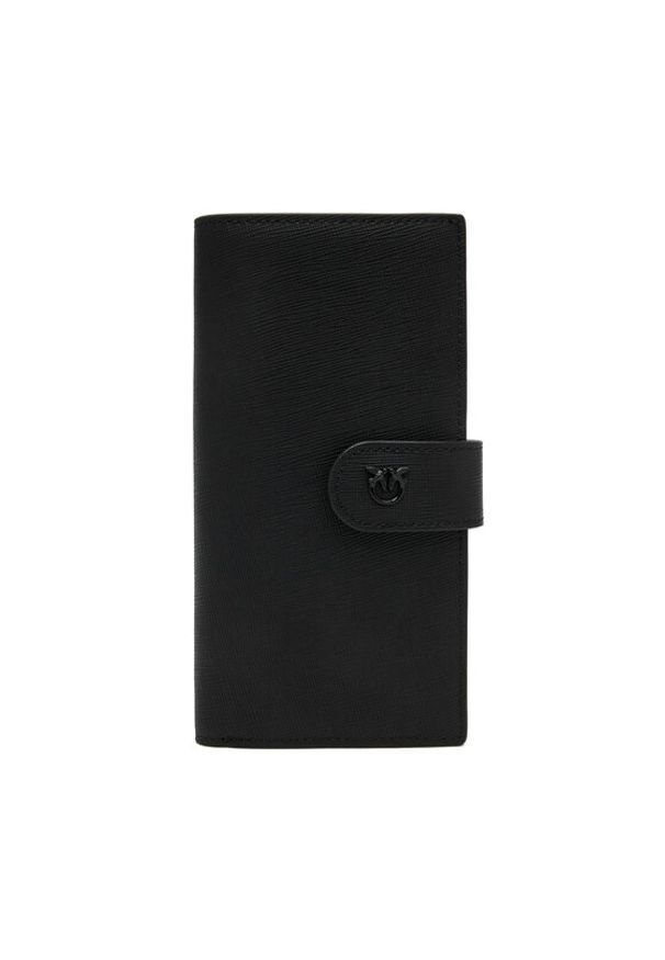 Pinko - PINKO Duży Portfel Damski Continental Wallet PE 25 PCPL 104354 A29P Czarny. Kolor: czarny. Materiał: skóra