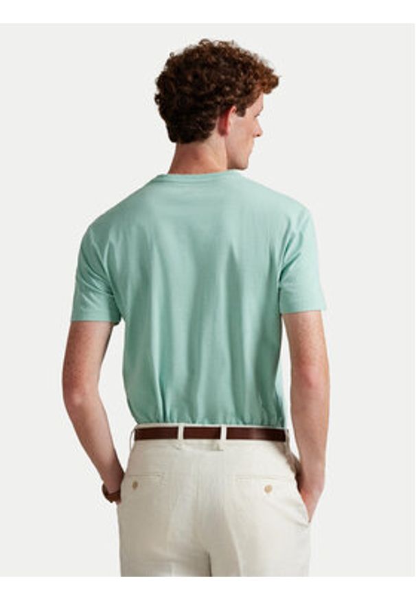 Polo Ralph Lauren T-Shirt 710671438507 Zielony Custom Slim Fit. Typ kołnierza: polo. Kolor: zielony. Materiał: bawełna