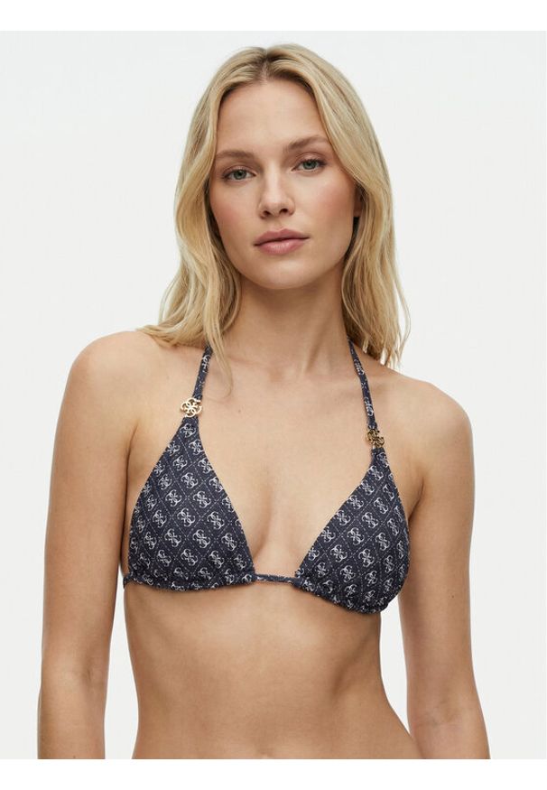 Guess Góra od bikini E6GJ48 KCBJ0 Granatowy. Kolor: niebieski. Materiał: syntetyk