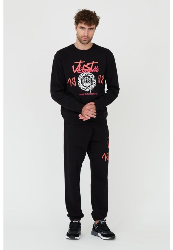 Just Cavalli - JUST CAVALLI Czarna męska bluza R 1998 Dripp, Rozmiar M. Kolor: czarny