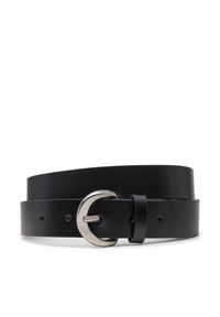 Calvin Klein Jeans Pasek Damski Casual Pin Buckle 30Mm LV04K7008G Czarny. Kolor: czarny. Materiał: skóra