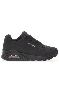 skechers - Buty Skechers Uno Stand on Air 73690BBK - czarne. Zapięcie: sznurówki. Kolor: czarny. Materiał: guma, syntetyk, skóra. Szerokość cholewki: normalna. Wzór: gładki. Model: Skechers Sport