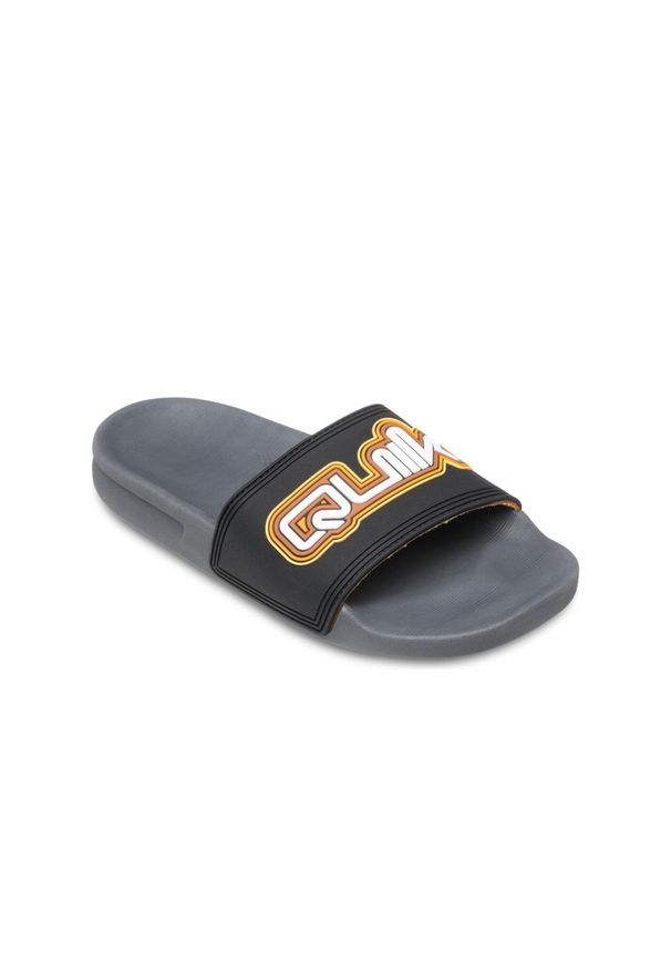 Quiksilver - Sandały wsuwane dla Chłopcy RIVI. Zapięcie: bez zapięcia. Kolor: pomarańczowy, wielokolorowy, żółty. Materiał: guma, syntetyk. Sezon: lato