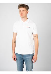 Diesel Koszulka Polo "T-Smith" | A04087-0JMAD | Mężczyzna | Biały. Typ kołnierza: polo. Kolor: biały. Materiał: bawełna. Wzór: nadruk. Styl: klasyczny, elegancki #4