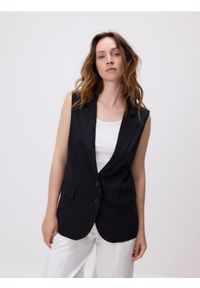 Reserved - Kamizelka z lyocellu - czarny. Kolor: czarny #1