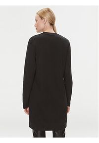 Calvin Klein Jeans Sukienka dzianinowa Monologo J20J222520 Czarny Relaxed Fit. Kolor: czarny. Materiał: syntetyk, wiskoza #5
