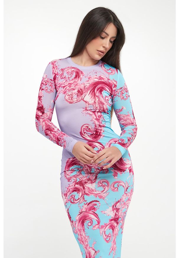 Versace Jeans Couture - Sukienka z nadrukiem VERSACE JEANS COUTURE. Wzór: nadruk
