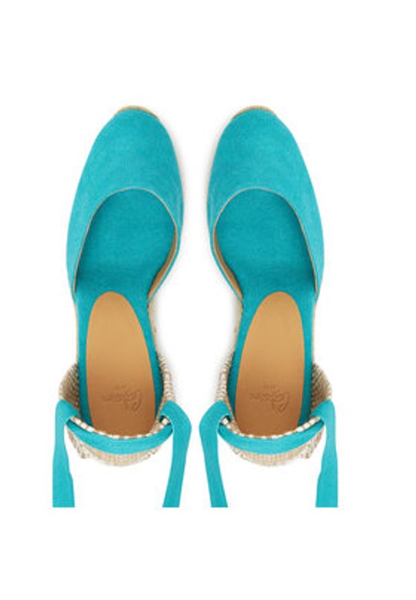 Castañer Espadryle Carina/8/002 021642 Turkusowy. Kolor: turkusowy. Materiał: materiał