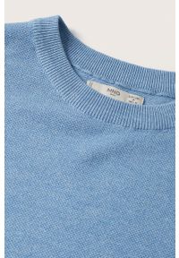 Mango Man sweter Andrew męski. Kolor: niebieski. Materiał: włókno, dzianina #6