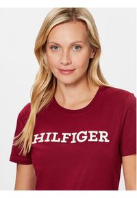 TOMMY HILFIGER - Tommy Hilfiger T-Shirt Monotype WW0WW40057 Czerwony Regular Fit. Kolor: czerwony. Materiał: bawełna #5