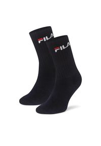 Zestaw 2 par wysokich skarpet unisex Fila. Kolor: czarny